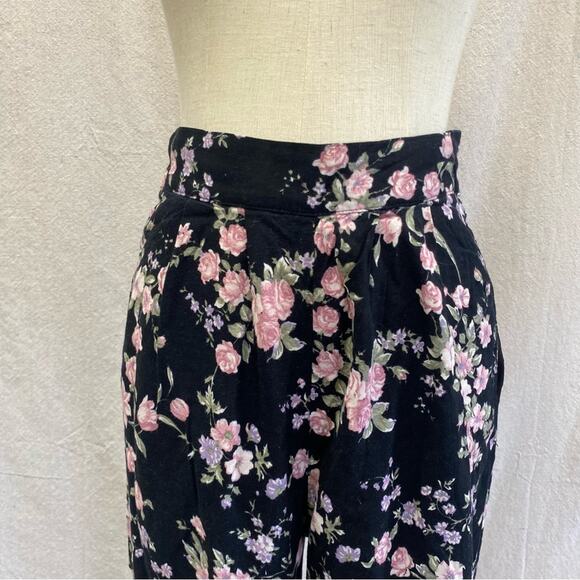 Vintage 90s floral print high‎ rise lightweight tapered leg pants x small-small - Picture 6 of 13